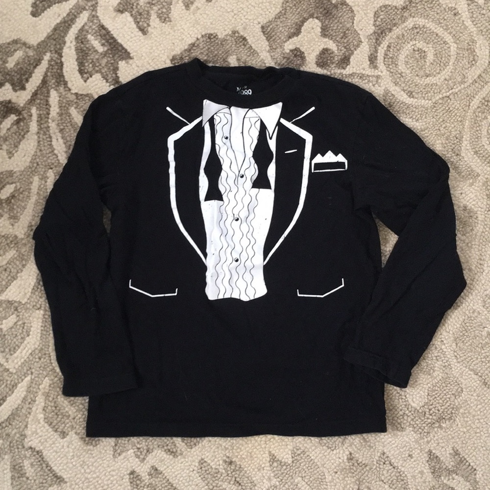 Boys tuxedo tee l/s
